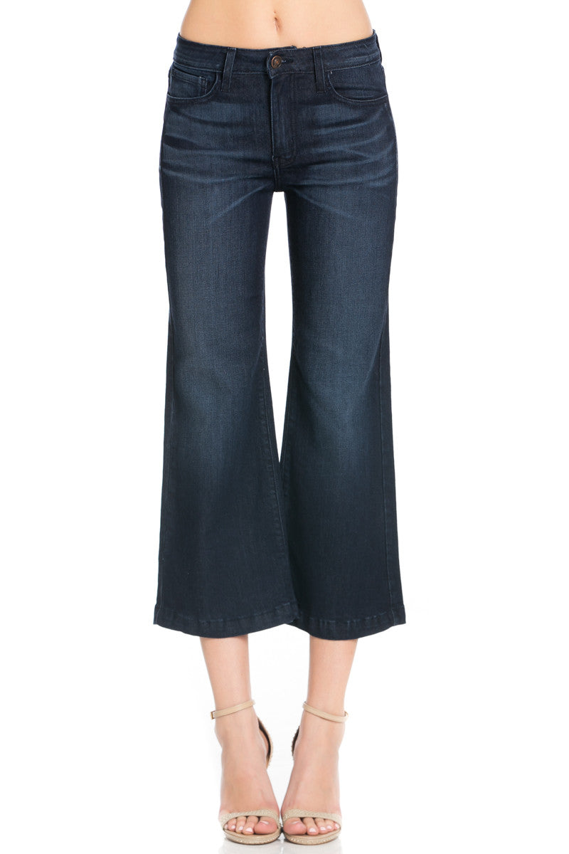 Walk With Me Mid-Rise Cropped Bell Bottom Jeans – O2 Denim