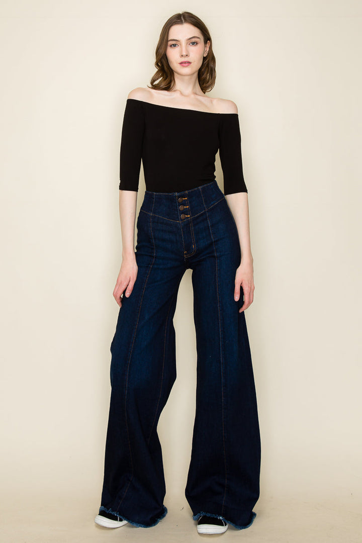505 Wide Leg Denim Jeans in Pink | O2 Denim