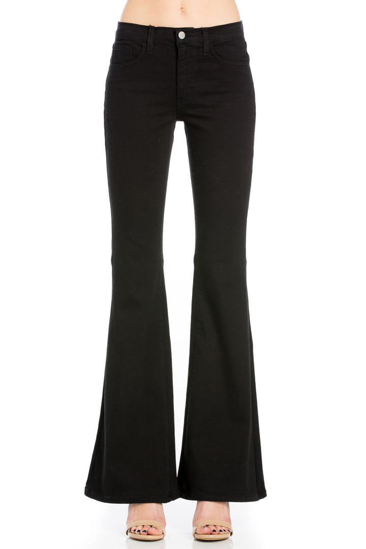 Stepping Out Mid-Rise Denim Flare Jeans White | O2 Denim