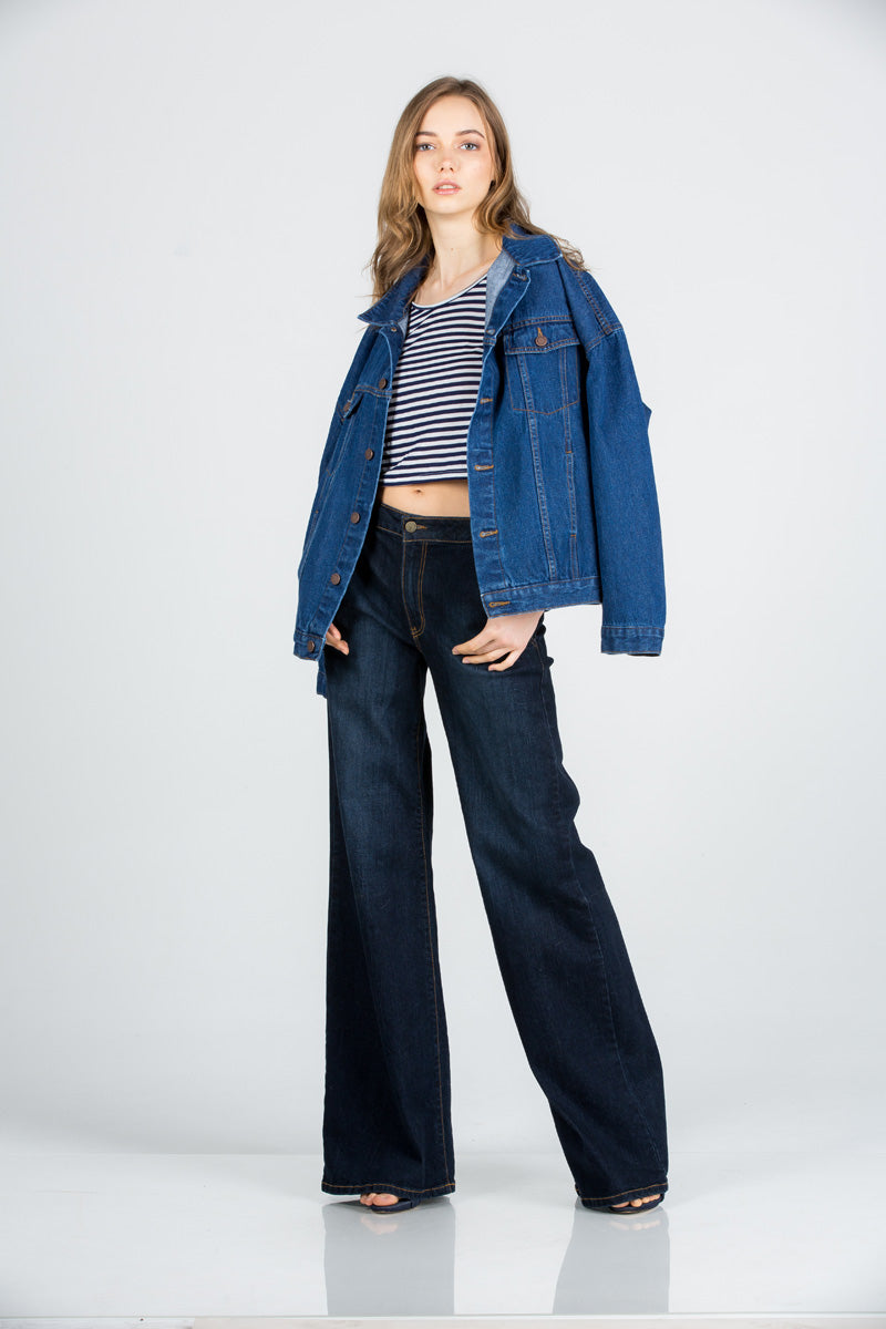 Brooklyn Oversized Denim Jacket in White | O2 DENIM – O2 Denim