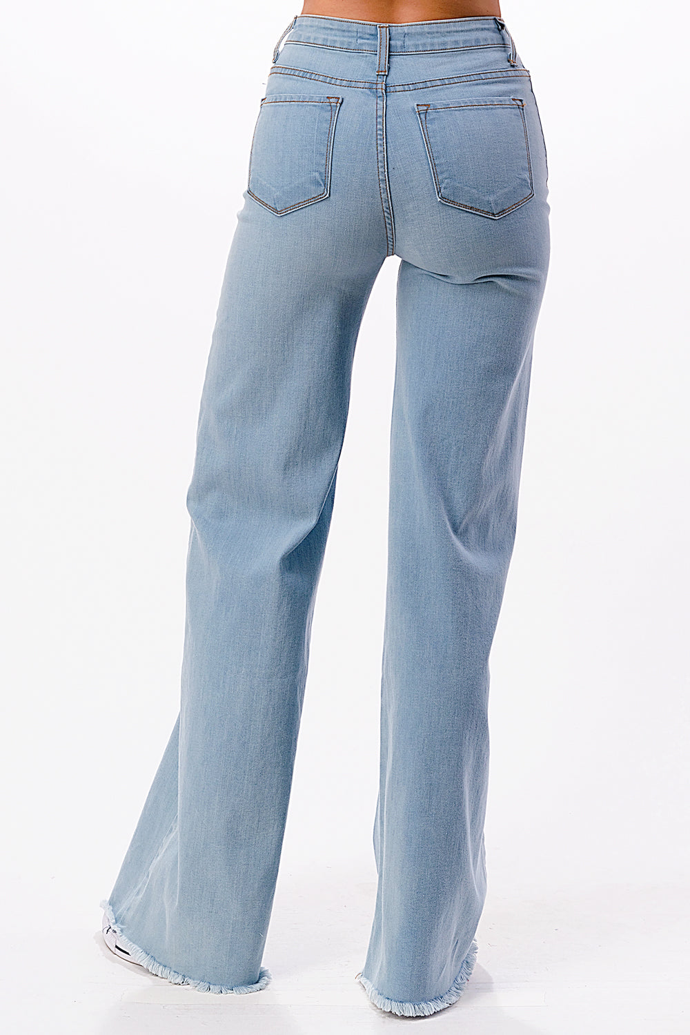 Drift Away Black Knee Slit Denim Flare Jeans Black | O2 Denim Drift Away Black Knee Slit Denim Flare Jeans Black | O2 Denim