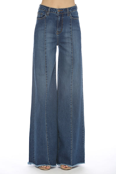 505 Wide Leg Denim Jeans in Med Wash | O2 Denim 505 Wide Leg Denim Jeans in Med Wash | O2 Denim